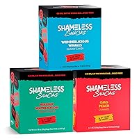 Shameless Snacks - Low Carb Keto Gummies Gluten Free Candy Bundle - Peach, Watermelon, Wunderlicious Whales