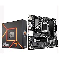 INLAND Micro Center AMD Ryzen 7 7700X 8-Core 16-Thread AM5 5.4 GHz Unlocked Desktop Processor Bundle with GIGABYTE B650M K AM5 DDR5 Micro ATX Motherboard
