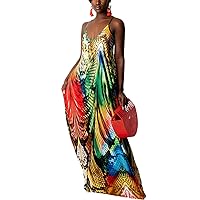 BessCops Summer Maxi Dresses for Women 2024 Plus Size Sundresses Casual Fashion Sleeveless Loose Long Sexy Dress with Pockets