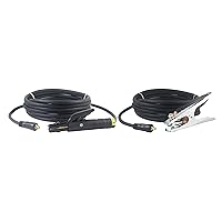 200 Amp Welding Leads Assembly Set - Dinse 10-25 Connector - #2 AWG Cable (15 FEET Each Lead)
