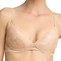 The Little Bra Company Lea Lace Bra for Petite Women | Wireless | Lightly Contoured Cups | Light Push Up | Double Back Clasp