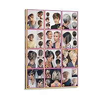 Barbershop Wall Decoration Barbershop Poster Man Hair Poster Salon Poster Women's Short Hair Posters Women's Haircut Posters 23 Canvas Painting Posters And Prints Wall Art Pictures for Living Room Bed