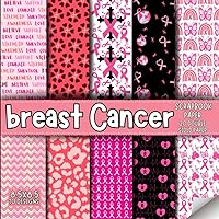 breast Cancer Awareness scrapbook paper, 8.5x8.5, 10 Designs, 20 Double-Sided Sheets: Decorative Pink-themed Papers For Scrapbooking, craft Paper for ... & Mixed Media, Origami, Collage & Card Making