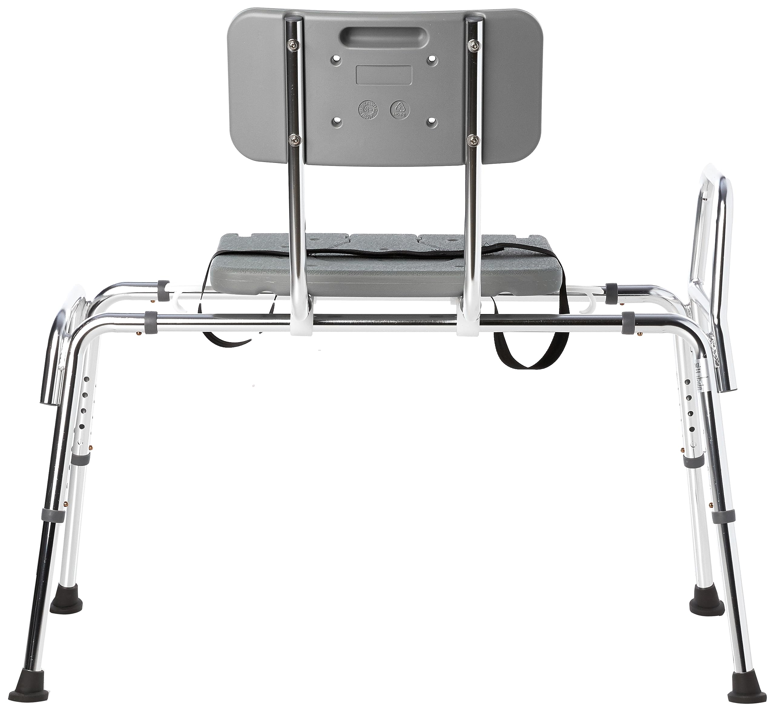 DMI Tub Transfer Bench and Shower Chair with Non Slip Aluminum Body, FSA Eligible, Adjustable Seat Height and Cut Out Access, Holds Weight up to 400 Lbs, Bath and Shower Safety, Transfer Bench