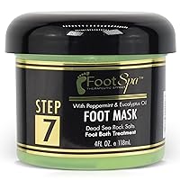 FOOT SPA - Cream Mask for Foot, 4 Oz With Peppermint and Eucalyptus Oil - Pedicure Massage for Tired Feet and Body, Hydrating, Fresh Skin
