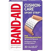 Band-AID Bandages Cushion-Care Sport Strip 30 ea (Pack of 3)