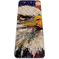 Paint Colorful Animals Yoga Mat with Carry Bag for Women Men,TPE Non Slip Workout Mat for Home,1/4 Inch Extra Thick Eco Friendly Fitness Exercise Mat for Yoga Pilates and Floor, 72x24in
