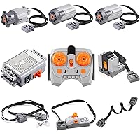 9-in-1 Motor Kit Technic Motorized Sets with Lego: Power Function Battery Box, Technic Remote Control, Electric Motor, Engine Parts, Train Battery Pack, Remote Control, Ultimate Compatibility