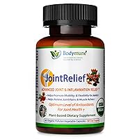 JointRelief All-Natural USDA Organic Joint Support Muscle Support Joint Relief Supplement for Joint Health and Joint Mobility - Drug-Free Vegan Glute-Free Non-GMO - 60-Day Supply