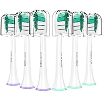 Toothbrush Replacement Heads for Sonicare Heads Replacement, for Philips Sonicare Electric Toothbrush Replacement Brush Heads, 6 Pack