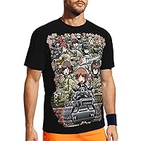 Anime Girls Und Panzer T Shirt Man's Summer O-Neck Shirts Casual Short Sleeves Tee