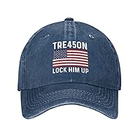Tre45on Anti Trump Lock Him Up Cap for Men Dad Hats Funny Hat