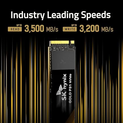 SK hynix Gold P31 1TB PCIe NVMe Gen3 M.2 2280 Internal SSD, Up to 3500MB/S, Compact M.2 SSD Form Factor SSD, Internal Solid State Drive with 128-Layer NAND Flash