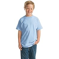 Hanes Youth 6.1 oz. Beefy-T, Large, LIGHT BLUE