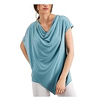 Alfani Womens Solid Pullover Blouse