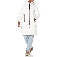 Emporio Armani Women's Light Weight Recycled Down Logo Quilted Hooded Jacket
