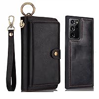 Case for Samsung Galaxy S23/S23 Plus/S23 Ultra,Premium PU Leather Wallet Case,Magnetic Car Mount Holder,with Cash Credit Card Slots, Detachable Phone Case,Black,S23 Ultra 6.8