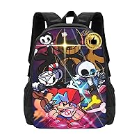 Fri-day Ni-ght Fun-kin Backpack Travel Laptop Backpacks Large Capacity Multifunction Adjustable Straps Daypack Fashion Classical Basic Bag For Game Fans Gifts