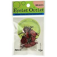 EYELET OUTLET Shape Brads 12/Pkg-Ladybugs, Black