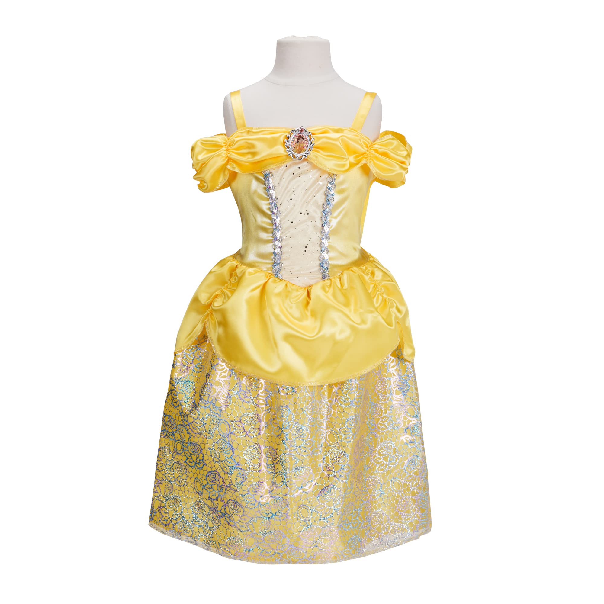 Disney Princess Disney 100 Belle Dress Costume for Girls, Perfect for Party, Halloween Or Pretend Play Dress Up Child Size 4-6X