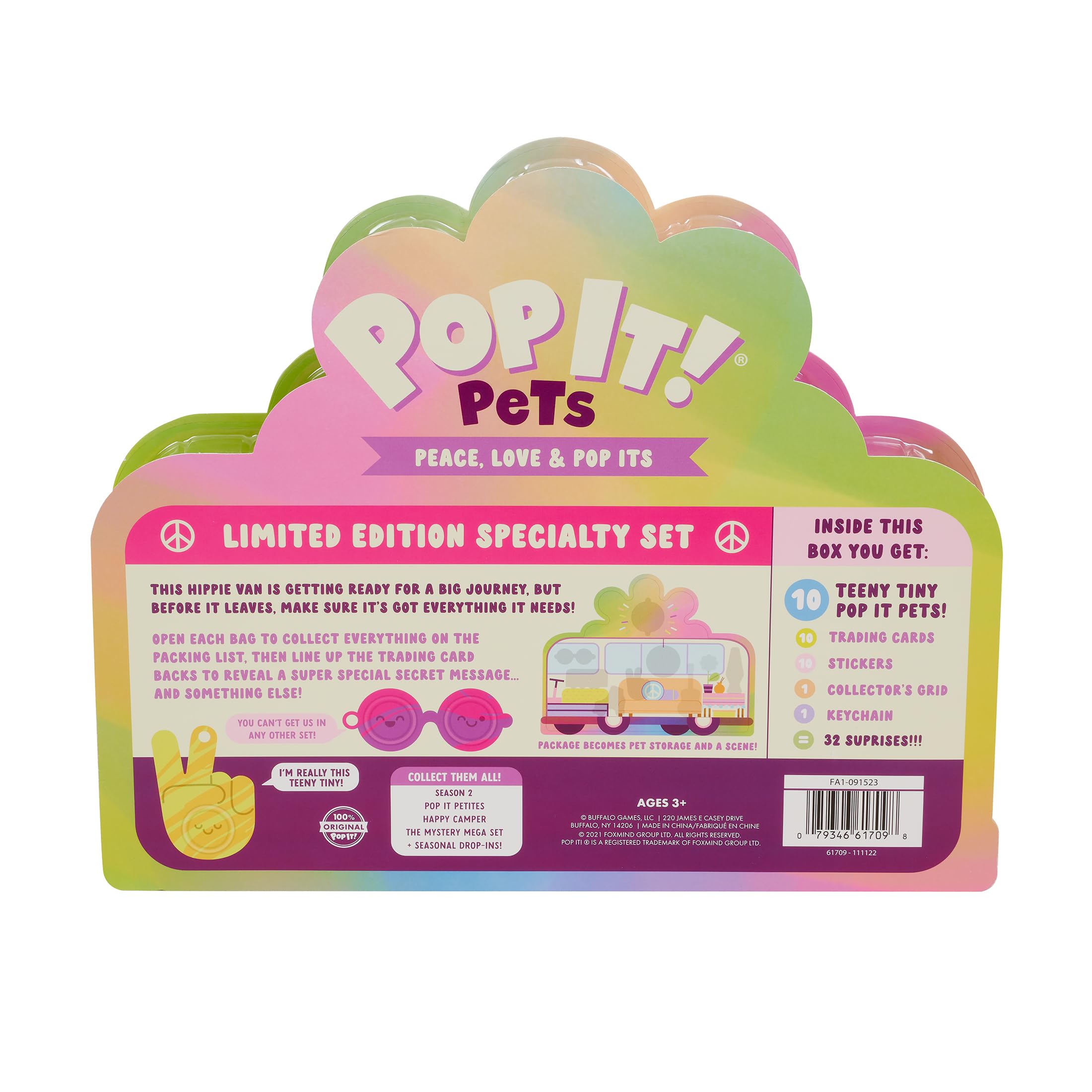 Pop It! Official Pets: Peace, Love Hippie Adventure Van | 10 New Pets in Each Bag | Mini Collectables | Collect Them All
