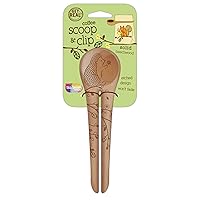 Laser Etched Beechwood Scoop with Clip | Woodland Design | Wood Coffee Spoon, | Cute & Functional Kitchen Tool, | Small Wooden Utensils