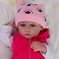 Realistic Reborn Baby Dolls,18 Inch Lifelike Newborn Baby Doll Real Life Baby Dolls Soft Weighted Reborn Doll Christmas or Birthday Gift Toys for 3+ Years (Girl)