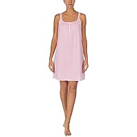 Lauren Ralph Lauren Women's Double Strap Nightgown, 812702, Pink/White Stripe, S