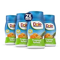 Dole Tropical Splash Liquid Water Enhancer - Sugar Free & Delicious, Makes 40 Flavored Water Beverages, 4 pack