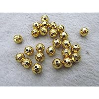 AA grade-100pcs 8mm 24K Plated Seamless Round Beads,Round Faceted Solid Brass Bead, Rose Gold,Silver Gunmetal Spacer Beads