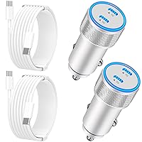 [Apple MFi Certified] iPhone 15 Car Charger Fast Charging, BARMASO 2Pack 72W Dual USB-C Type-C Power Cigarette Lighter Car Charger+USB-C Cable for iPhone 15/15 Plus/15 Pro/15 Pro Max/iPad Pro/Air/Mini