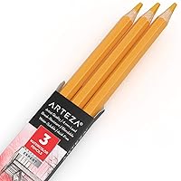 Professional Watercolor Pencils, Pack of 3, А107 Turmeric Yellow, Water-Soluble Pencils for Coloring, Blending, Layering & Watercolor Techniques