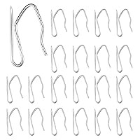 Metal Curtain Hooks, 60PCS Drapery Hook Pins 1.2 Inch Stainless Steel Pin-on Hooks for Window Curtain, Shower Curtain, Door Curtain, Silver
