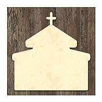 Wood Christmas Ornament Church Tree Hanging Decoration DIY Craft Customized Christmas Ornaments 2024 Chic Wood Cutouts DIY Craft for Housewarming Gifts Newborn Baby Gifts