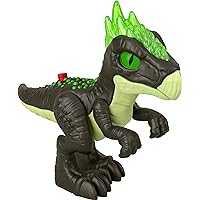 Fisher-Price Imaginext Jurassic World Dinosaur Toy Deluxe Dracorex XL Poseable 10-Inch Figure with Lights & Sounds for Kids Ages 3+ Years