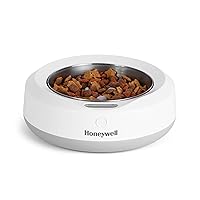 Honeywell Smart Pet Bowl with Built-in Food Scale and Removable Slow Feeder Insert, App-Based, WiFi Enabled, 2-Cup Capacity, USB Rechargeable, Ideal for Monitoring Pet's Eating Habits