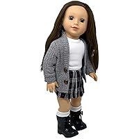 18 Inch Dolls with Soft Hair and Accessories – Soft Body Doll with Sleeping Eyes, Poseable Vinyl Arms & Legs, Dress Outfit – Cute 18