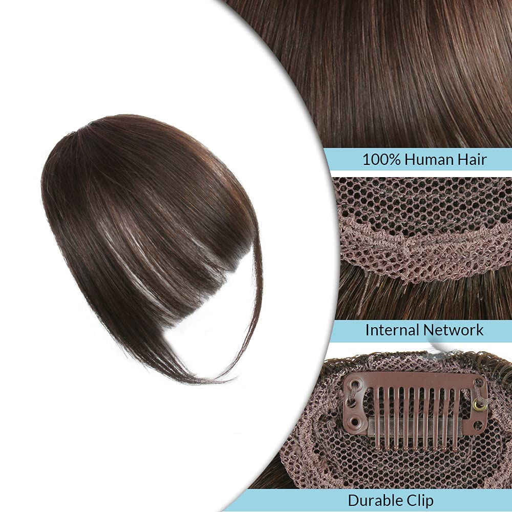 Mua Shinon Clip in Bangs Dark Brown Human Hair Bang Fringe Hair Real  Natural Bangs Fashion Clip in Hair Extension trên Amazon Mỹ chính hãng 2023  | Fado