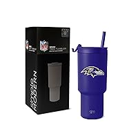 Officially Licensed NFL 30 oz Tumbler with Flip Lid and Straws | Insulated Cup Stainless Steel | Gifts for Men Women | Trek Collection
