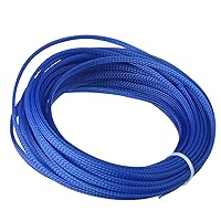 Othmro Length 10m/32.8ft Width 4mm PET Expandable Braid Cable Sleeving Flexible Wire Mesh Sleeve Blue