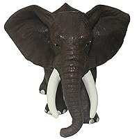 African Jungle Animals Male Elephant Bull Toy Figure Realistic Plastic Figurine Height 3.7-inch