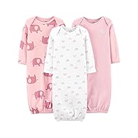 Simple Joys by Carter's Baby Girls' 3-Pack Cotton Sleeper Gown