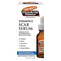 Palmer's Cocoa Butter Formula Scar Serum, Skin Brightening Oil for Face & Body, Concentrated Serum with Vitamin E, Fragrance Free, 1 Fl Oz