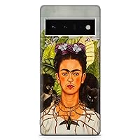 PadPadStore Frida Phone Case Compatible with Google Pixel 5A Clear Flexible Silicone Mexican Art Shockproof Cover