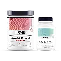 Nature's Pure Blend Nitric Oxide Flow & Liquid Beets Bundle - Blood Pressure Support, Circulation Increase - Organic Beet Root Powder 8,000mg