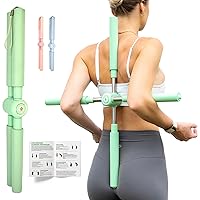 Posture Corrector Yoga Cross Stick - Compact Back Straightener for Upper and Lower Back Pain Relief for Men Women - Stretch Pole - Stretcher Neck Hump Cracker bar Cracking Device Brace