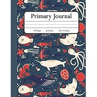 Primary Journal: Primary Composition & Handwriting Practice Paper | Drawing Space | Baby Shark