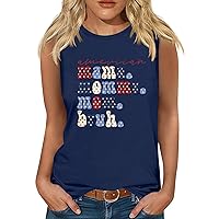 Mama Mommy Mom Bruh Letter Tank Tops Women Sleeveless Shirts Summer Cute Casual Pullover T-Shirt