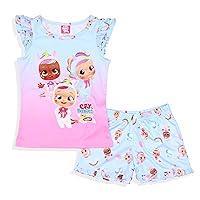 INTIMO Cry Babies Magic Tears Toddler Girls' Sleep Pajama Sleep Set Shirt And Shorts