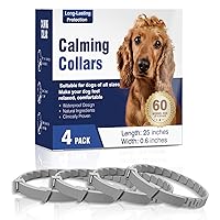 Calming Collar for Dogs 4 Packs Dog Pheromone Collars Pheromones Calm Lasts 60 Days Relief Anxiety Stress Separation Relieve Bad Behavior 25 Inches Size Adjustable Fit All Small Medium and Large Dog